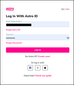 A screenshot of a login screen

AI-generated content may be incorrect.